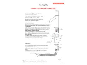 Installation Instructions - Sussex Pure Basin Mixer Tap (6 Star)