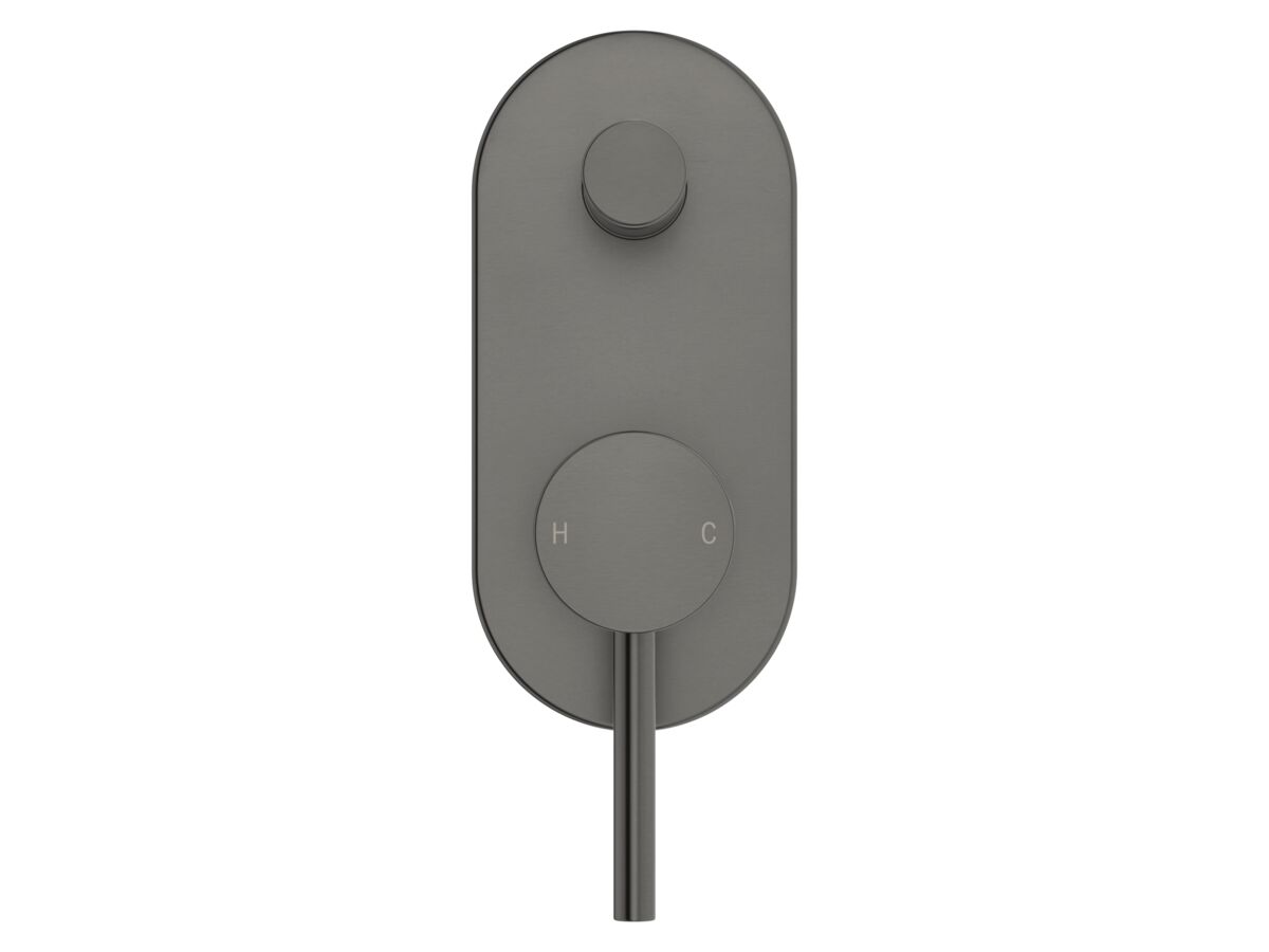 Supporting Image 2 - Mizu Drift Shower Mixer with Diverter Kit Brushed Gunmetal - Front