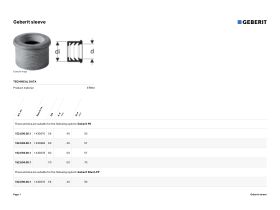 Specification Sheet - Geberit Copper Adaptor Copper