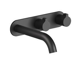 Hero - Faucet Strommen Vara Fin Wall Basin / Bath Hostess Tap System Right Hand 150mm Kit Matte Black (6 Star) Lead Free