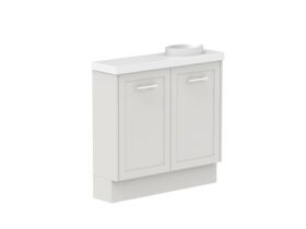 Supporting Image - Kado Lux Petite Vanity Unit Floor Mount 900mm Right Bowl 50mm Top (Basin Included)