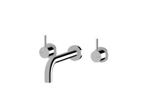 Sussex Scala 25mm Wall Basin Set Curved 200mm Chrome (6 Star)