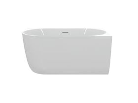 Hero - Posh Solus Back to Corner Freestanding Bath 1300mm Right Corner with Overflow Gloss White