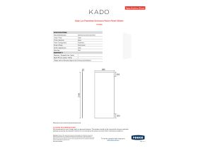 Specification Sheet - Kado Lux Frameless Enclosure Return Panel 900mm