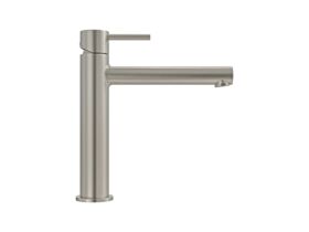 Supporting Image 1 - Mizu Drift Medium Height Basin Mixer Tap Straight Spout Brushed Nickel (6 Star) Lead Free