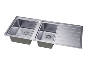 Supporting Image 2 - Memo Oscar Inset Left Hand 1 & 1/2 Bowl & Drainer Sink Overflow 1 Taphole