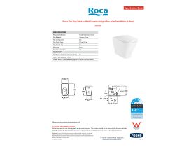 Specification Sheet - Roca The Gap Back to Wall Comfort Height Pan with Seat White (4 Star)