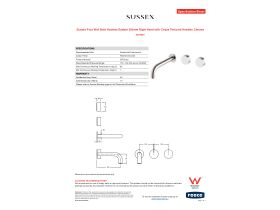 Specification Sheet - Sussex Pure Wall Bath Hostess System 200mm Right Hand with Cirque Textured Handles Chrome