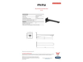 Specification Sheet - Mizu Silk Bath Outlet Matte Black
