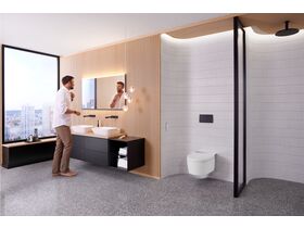 Geberit Sigma 70 Dual Flush Button Matt Black Easy Clean Coating