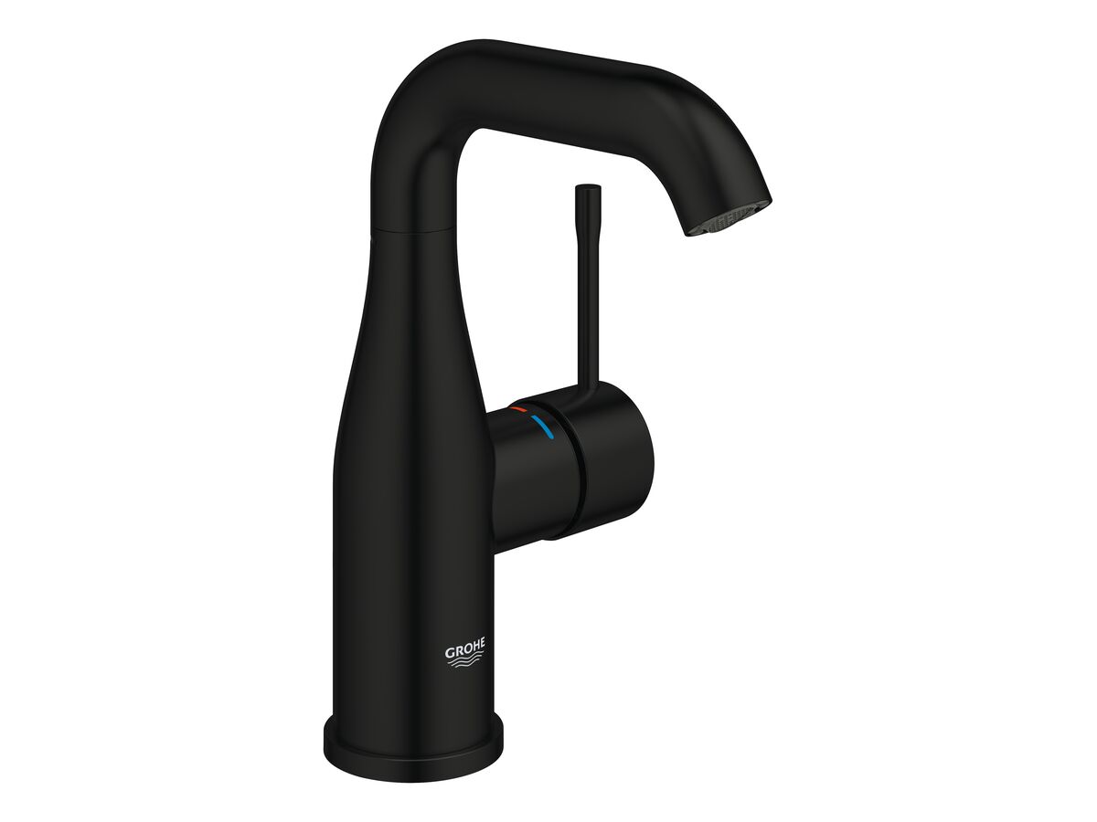 Hero - GROHE Essence New Gooseneck Basin Mixer Matte Black Lead Free