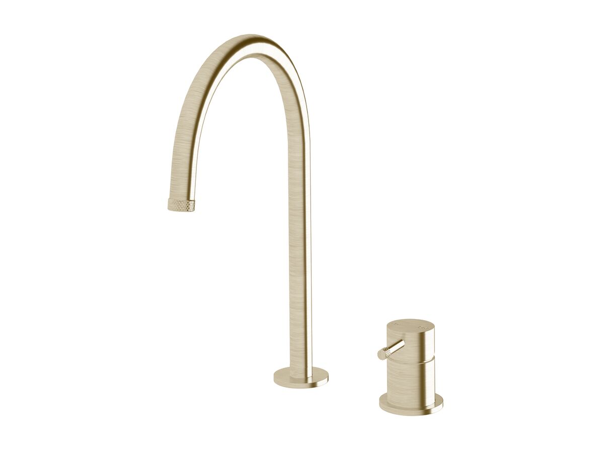 Hero - Sussex Scala Nova Basin Sink Hob Mixer Set PVD Brushed Platinum Gold (6 Star) Lead Free