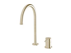 Hero - Sussex Scala Nova Basin Sink Hob Mixer Set PVD Brushed Platinum Gold (6 Star) Lead Free