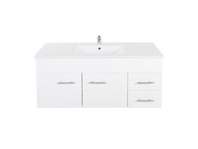 Posh Bristol MK2 1200mm Wall Hung Vanity Unit Centre Bowl 1 Taphole Right Hand Drawers