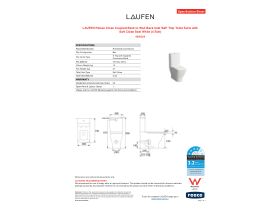 Specification Sheet - LAUFEN Palace Close Coupled Back To Wall Back Inlet S&P Trap Toilet Suite with Soft Close Seat White (4 Star)