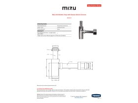 Specification Sheet - Mizu Drift Bottle Trap with Sleeve 40mm Chrome