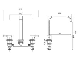 Mizu Stream Hob Bath / Spa Set