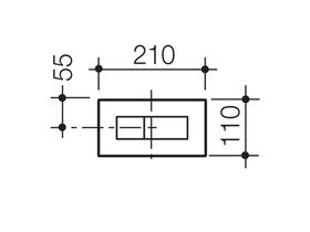 Caroma Invisi II Rectangle Dual Flush Plate & Buttons Metal