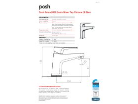 Technical Guide - Posh Solus MKII Basin Mixer Chrome Plated (4 Star)