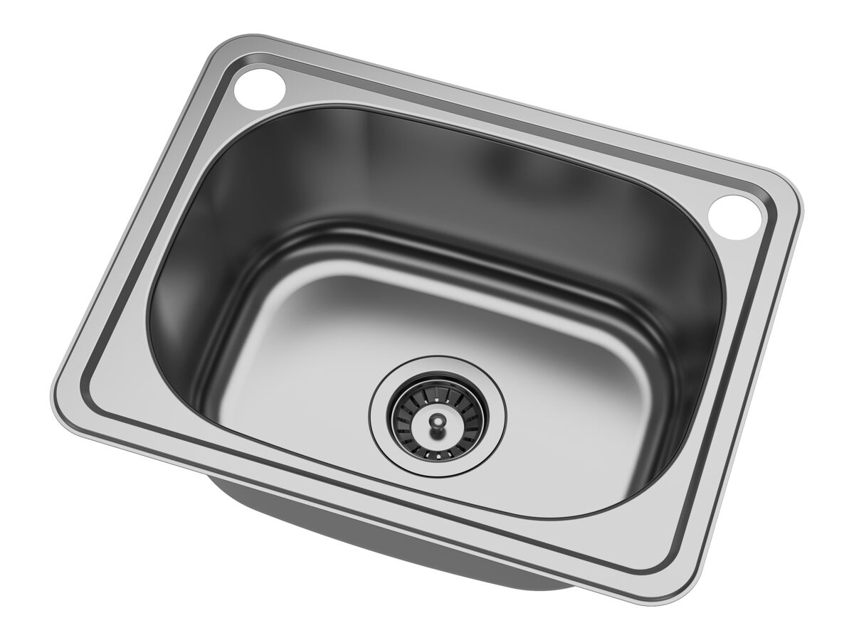 Supporting Image - Posh Bristol Mini Inset Laundry Trough 22L with 1 Taphole and Bypass Stainless Steel