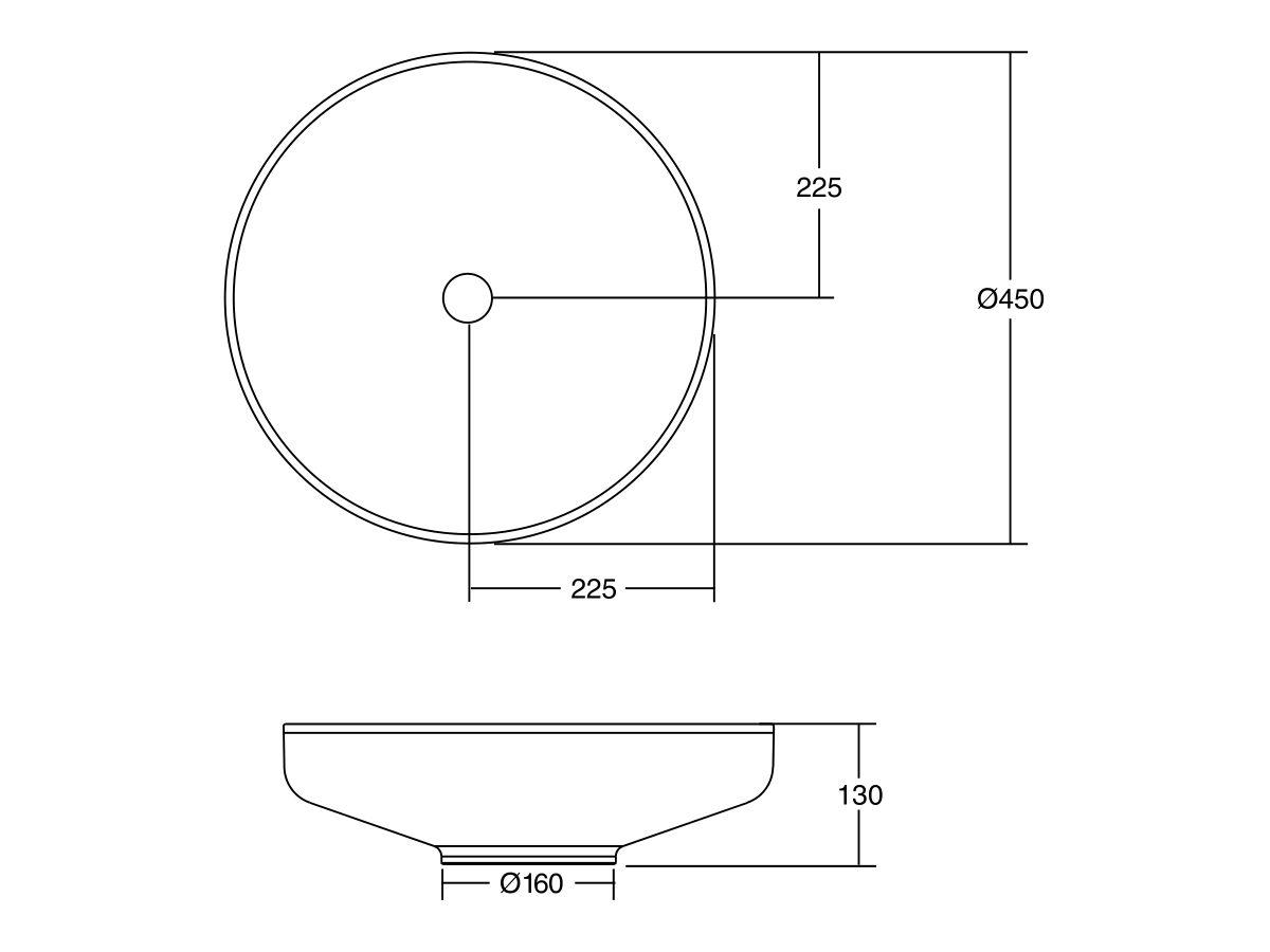 Venice 450 Solid Surface Counter Basin