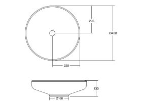 Venice 450 Solid Surface Counter Basin