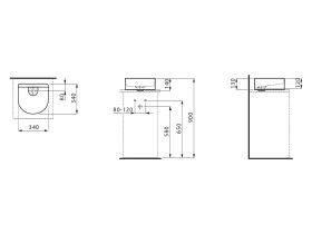 LAUFEN Sonar Above Counter Basin 340mm x 340mm White