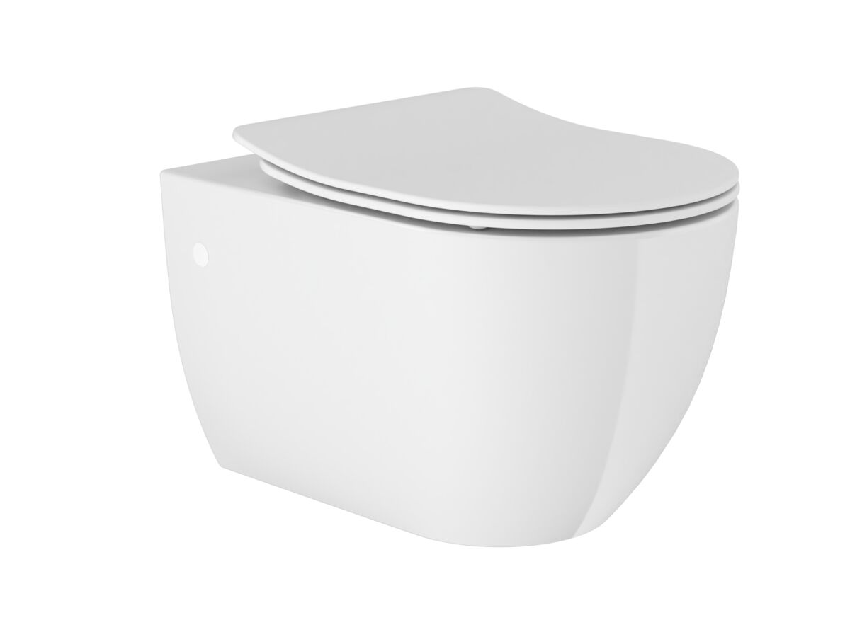 Hero - Kado Lussi Rimless Wall Hung Pan Soft Close Quick Release Seat White (4 Star)