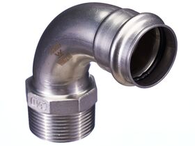 >B< Press Stainless Steel Male Elbow 90 Degree 35mm x 1 1/4"