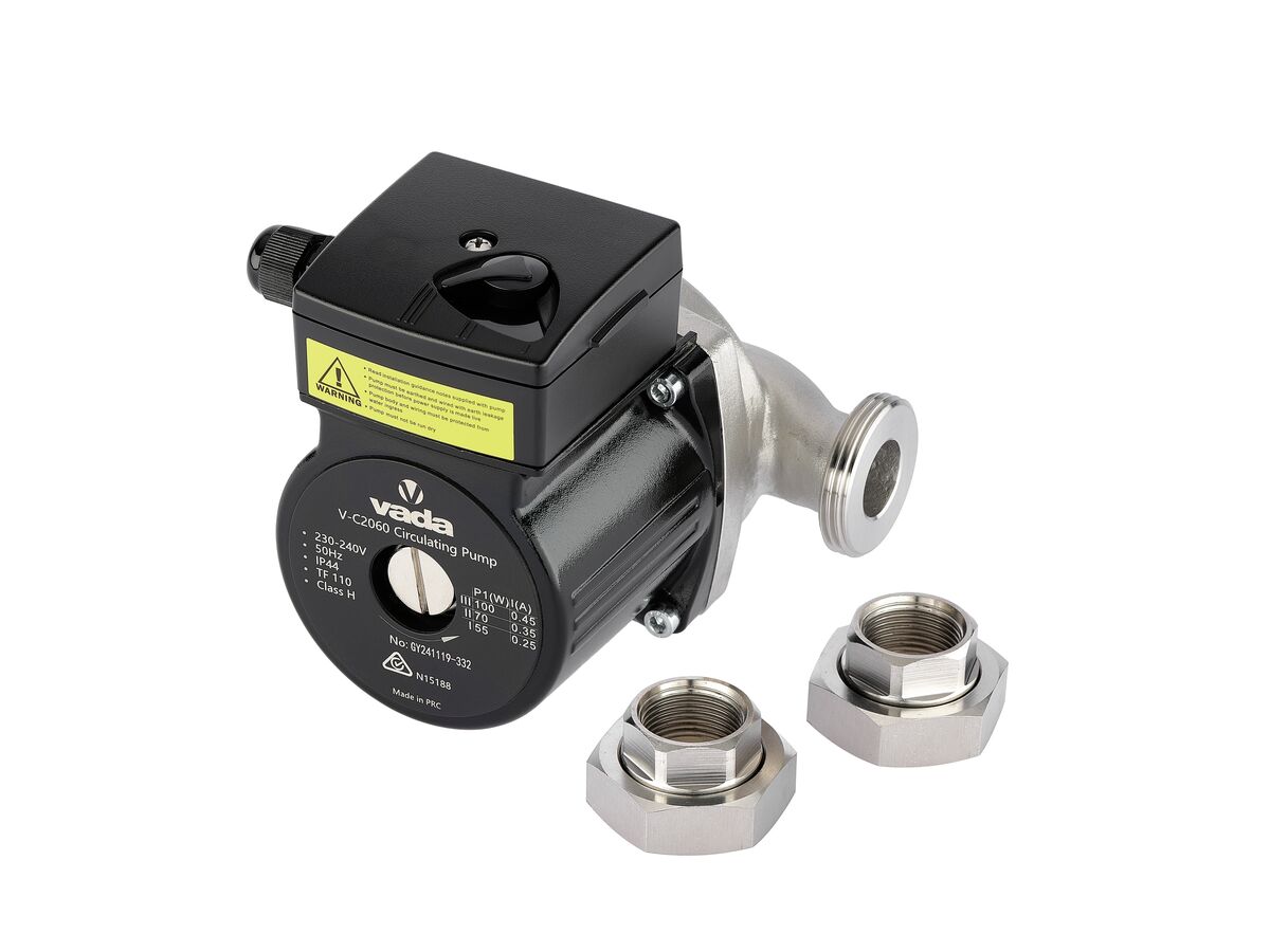Vada Circulator Pump V2060 - C with Unions - Lead Free