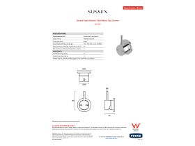 Specification Sheet - Sussex Scala Shower / Bath Mixer Tap Chrome