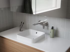 In Situ - Posh Domaine Square Semi Inset Basin with Overflow 350mm x 350mm White