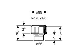 Geberit Joint Complete with Tail 56mm