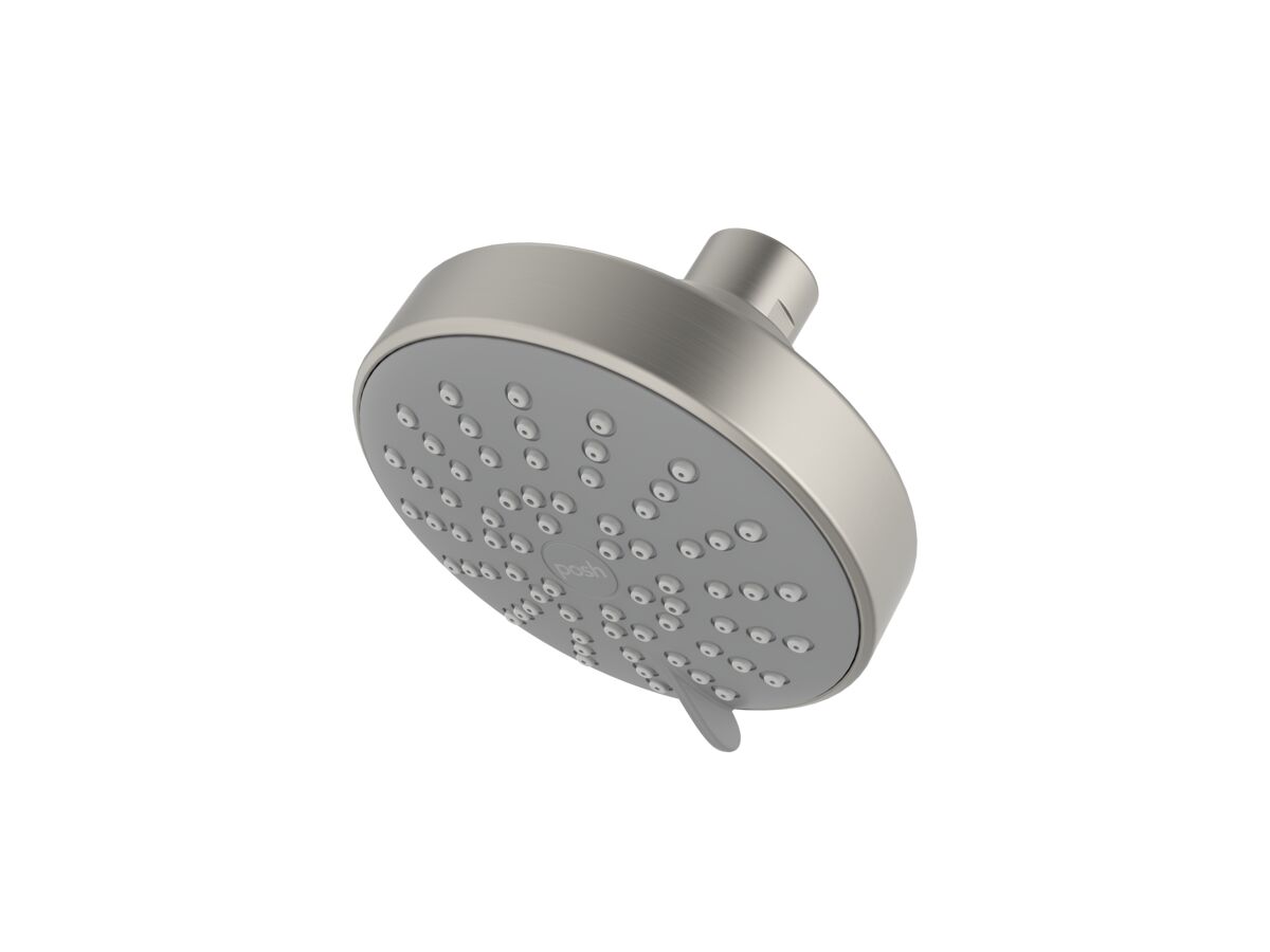 Hero - Posh Solus MK3 Wall Shower Rose 3 Function Brushed Nickel (4 Star)