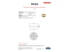 Specification Sheet - Mizu Drift Brass Trapscrew Grate Round 80mm Brushed Brass