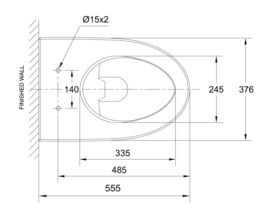 American Standard Acacia E Back to Wall Pan with Soft Close Quick Release Seat White and Chrome Strip (4 Star)