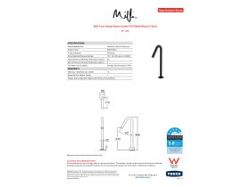 Specification Sheet - Milli Pure Vessel Basin Outlet PVD Matte Black (5 Star)