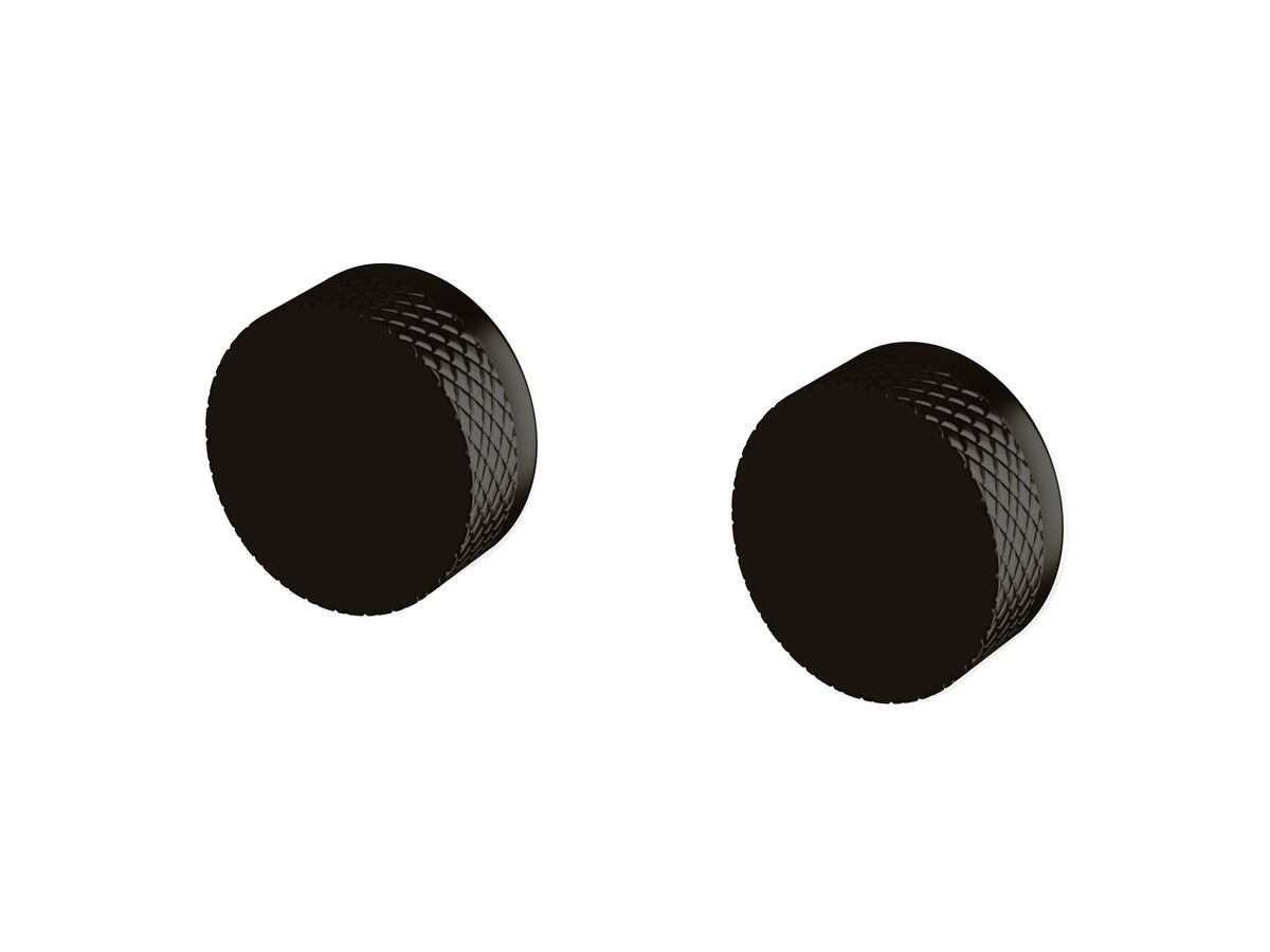 Sussex Pure Wall Top Assembly Taps with Diamond Textured Handles PVD Matte Black