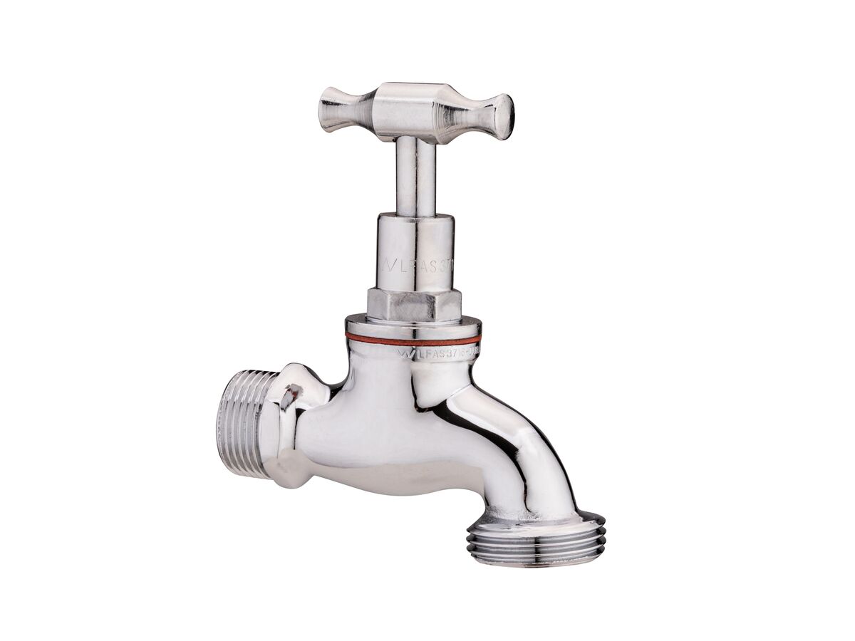 Supporting Image - Dura Bib Hose Male T-Head Chrome (O-Ring) 20mm Lead Free