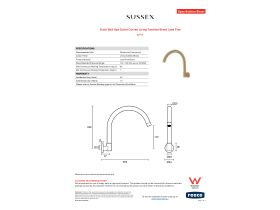 Specification Sheet - Scala Wall Spa Outlet Curved Living Tumbled Brass Lead Free