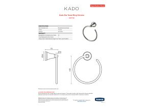 Specification Sheet - Kado Era Towel Ring Chrome