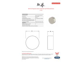 Specification Sheet - Milli Pure Progressive Shower / Bath Mixer Tap PVD Brushed Nickel