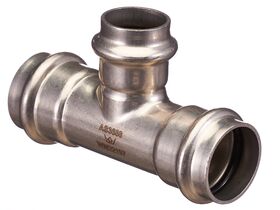 >B< Press Stainless Steel Reducing Tee 28mm x 22mm x 28mm