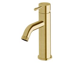 Hero - Sussex Scala Nova Basin Mixer Curved PVD Brushed Gold (5 Star) Lead Free