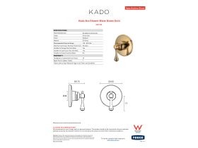 Specification Sheet - Kado Era Shower Mixer Brass Gold