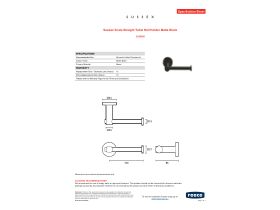 Specification Sheet - Sussex Scala Straight Toilet Roll Holder Matte Black