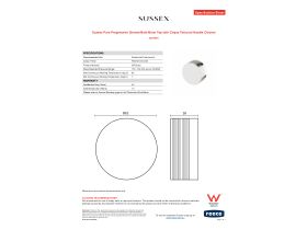 Specification Sheet - Sussex Pure Progressive Shower/Bath Mixer Tap with Cirque Textured Handle Chrome