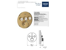 Technical Guide - GROHE SmartControl Concealed Thermostatic 3 Button Trimset Round Brushed Cool Sunrise