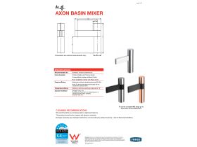 Technical Guide - Milli Axon Basin Mixer Rose Gold/ Black (6 Star)