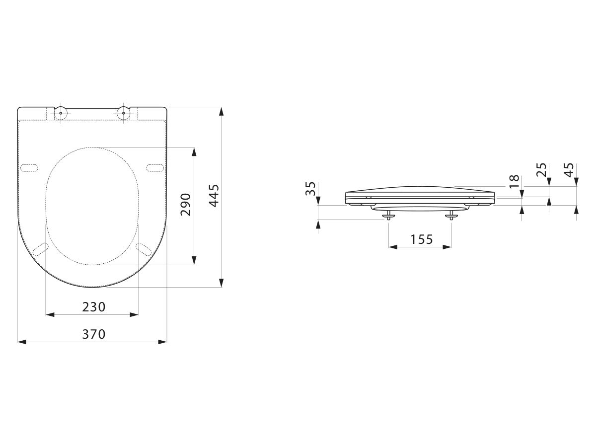 LAUFEN Pro A Soft Close Quick Release Toilet Seat Slim (Top Fixation)